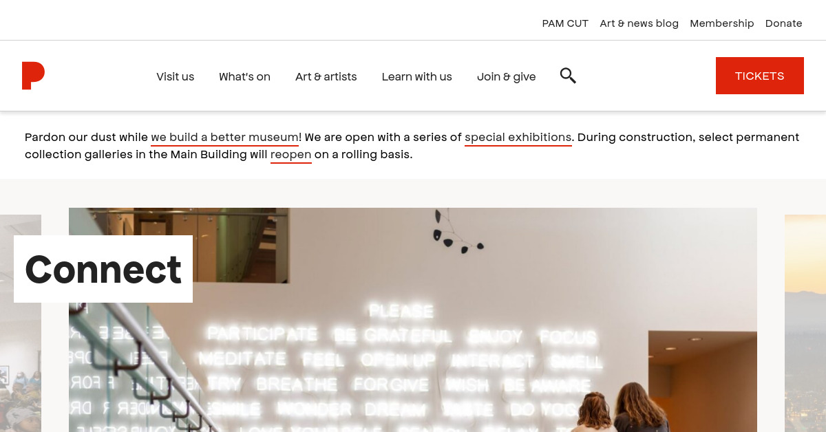 Screenshot of http://www.portlandartmuseum.org