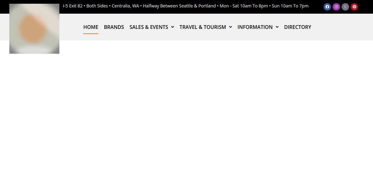 Screenshot of http://www.centraliaoutlets.com